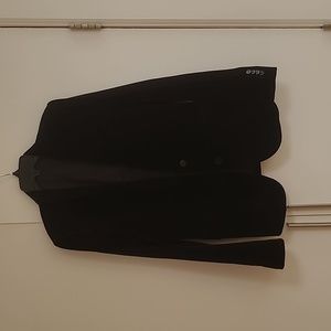 Theory black velvet blazer size 8